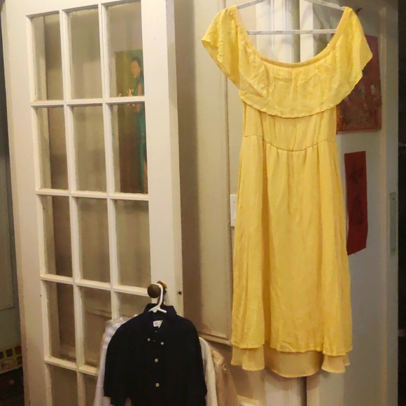CHARLES HENRY YELLOW RUFFLE SUNDRESS-SIZE M - Picture 2 of 8